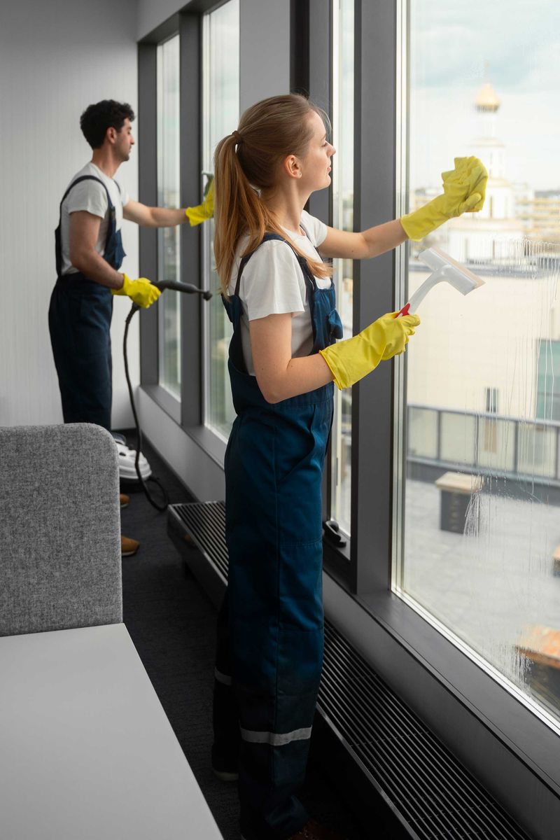 Cleaner at work